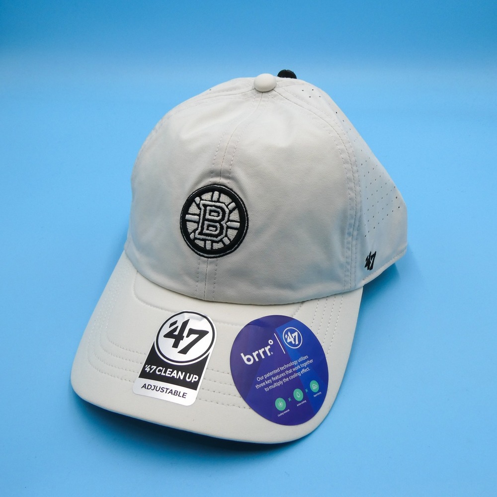 '47 Brand Hat Mens One Size Clean Up Boston Bruins White Cooling Performance Cap
